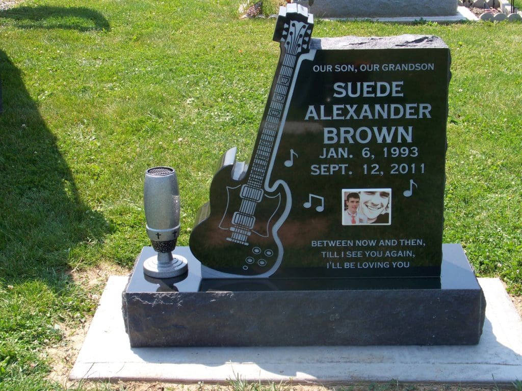 Brown Upright Headstone