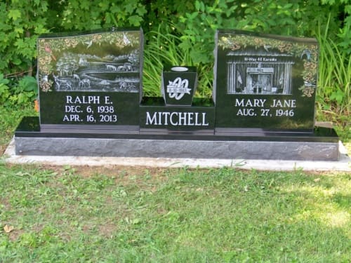 Mitchell Companion Upright Headstone