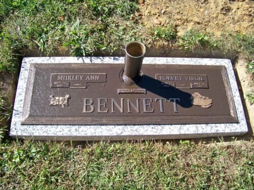 Bennett Companion Bronze Memorial With Vase
