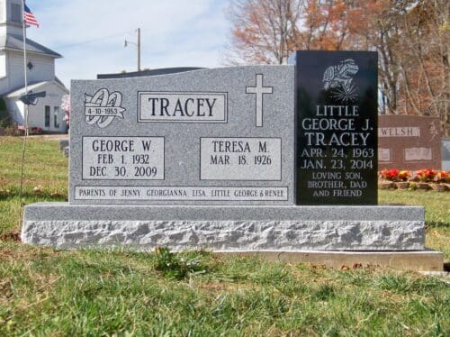 Tracey, George, Teresa, Little George-Zion Cem., Portersville, 2-8-Gray and Jet