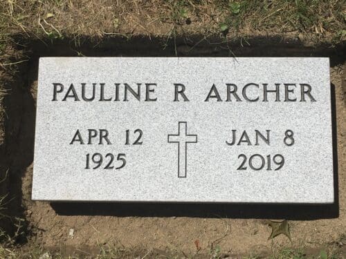 Archer, Pauline R. - Mt. Olive Cem., 2-0, Gray