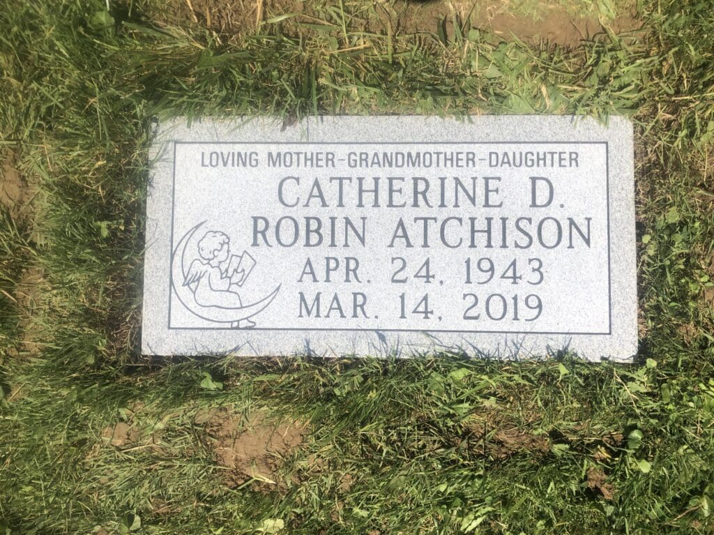 Atchison, Catherine D. Robin - Mt. Calvary Cem., 2-0, Gray