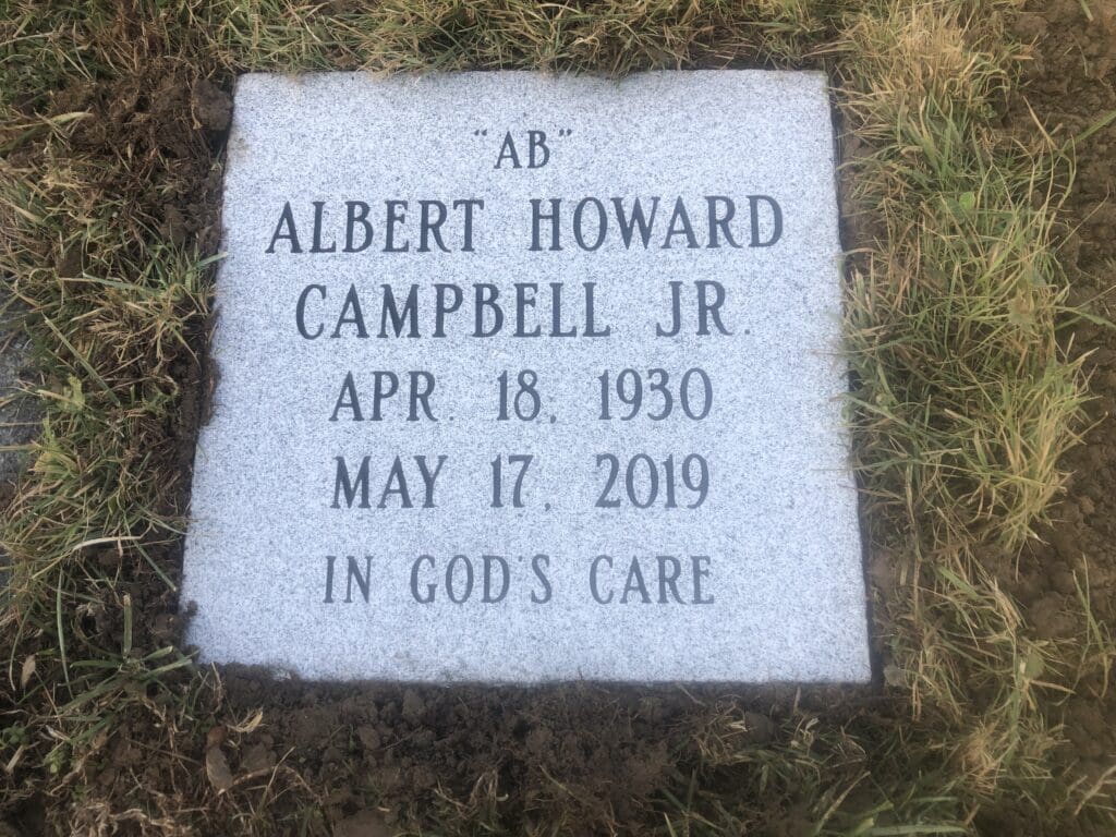 Campbell, Albert H. Jr. - Mt. Calvary Cem. Cambridge, 1-0, Gray