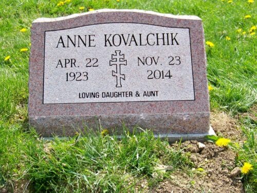 Kovalchik, Anne - St Michaels, Pleasant City Cemetery
