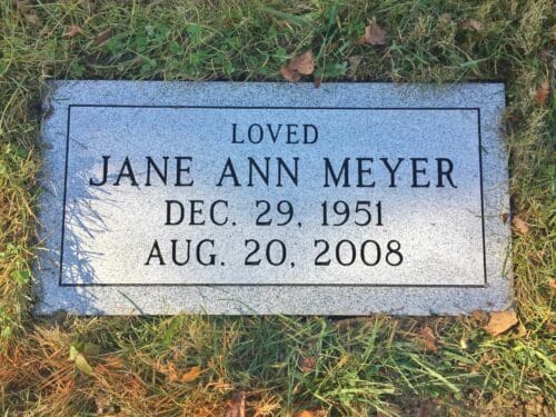 Meyer, Jane Ann - Cumberland Cem., 2-0, Gray