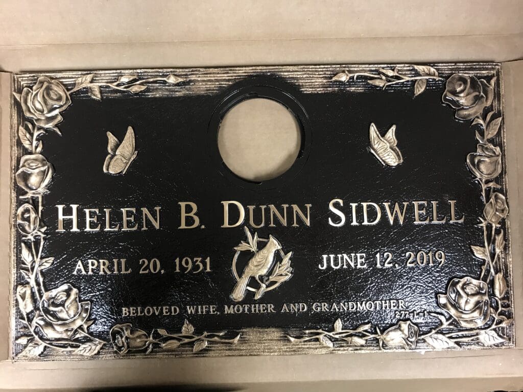 Sidwell, Helen B. Dunn - Zanesville Memorial Park -1