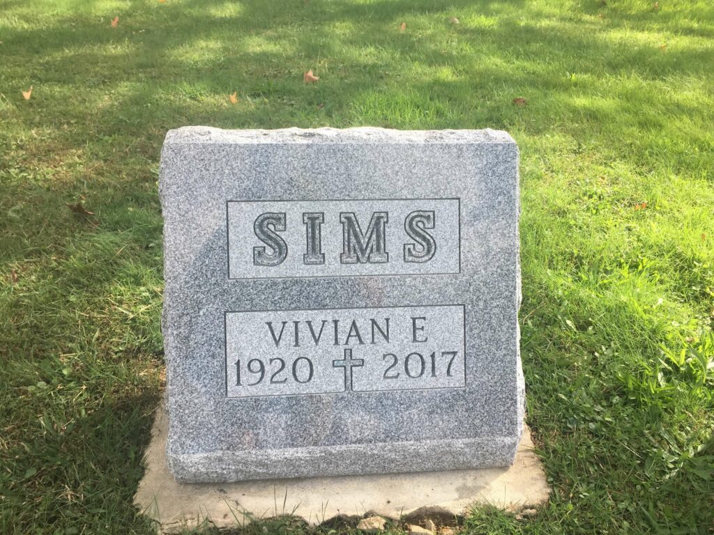 Sims, Vivian - Mt. Olive Cem., Gray